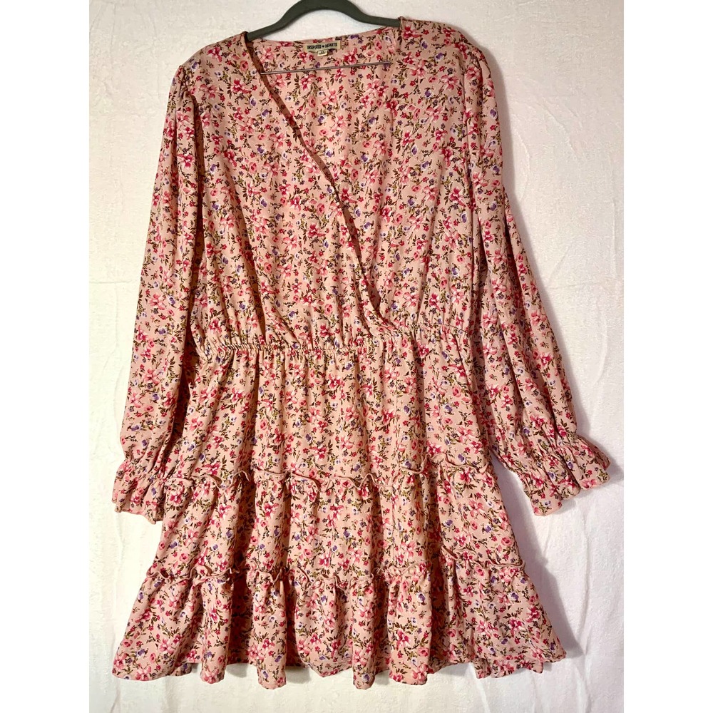 Inspired hearts, light weight, flower prints, spring dress Sz 3x